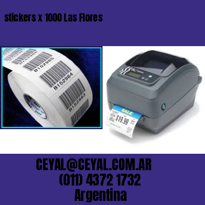 stickers x 1000 Las Flores
