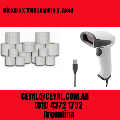 stickers x 1000 Leandro N. Alem