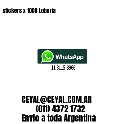 stickers x 1000 Loberia