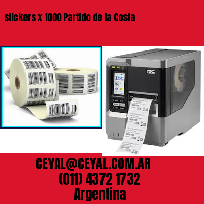 stickers x 1000 Partido de la Costa
