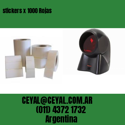 stickers x 1000 Rojas