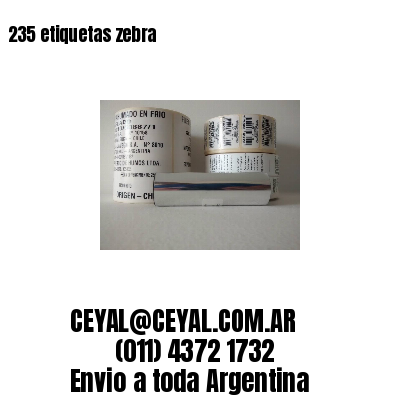 235 etiquetas zebra