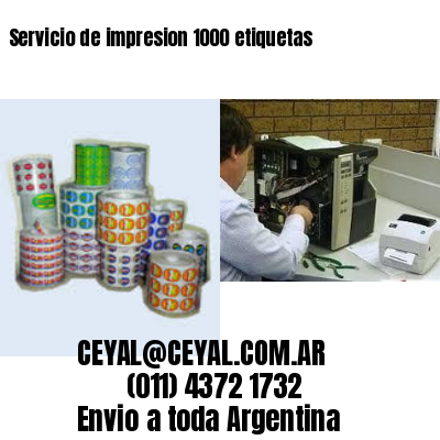 Servicio de impresion 1000 etiquetas
