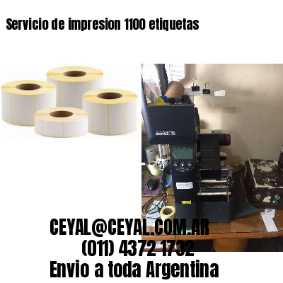 Servicio de impresion 1100 etiquetas