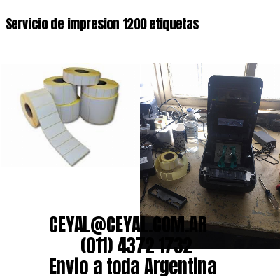 Servicio de impresion 1200 etiquetas