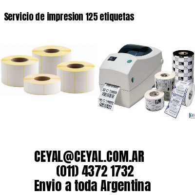 Servicio de impresion 125 etiquetas