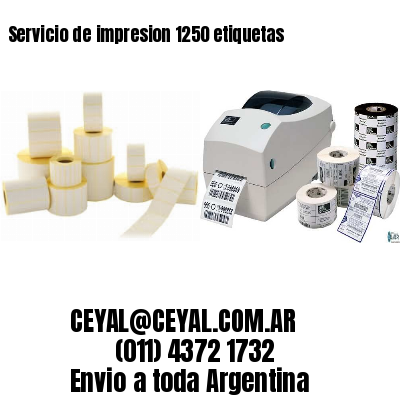 Servicio de impresion 1250 etiquetas