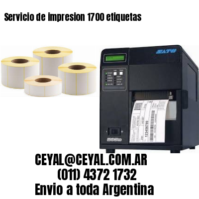 Servicio de impresion 1700 etiquetas