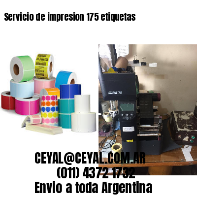 Servicio de impresion 175 etiquetas