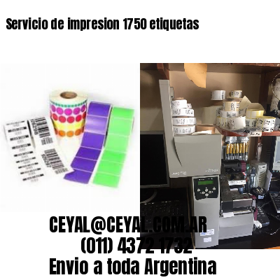 Servicio de impresion 1750 etiquetas
