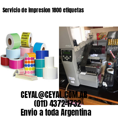 Servicio de impresion 1800 etiquetas