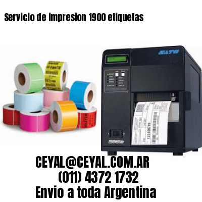 Servicio de impresion 1900 etiquetas