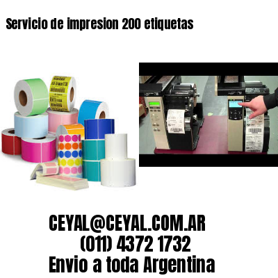 Servicio de impresion 200 etiquetas