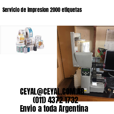 Servicio de impresion 2000 etiquetas