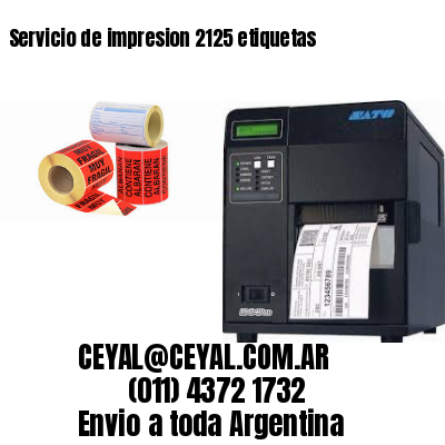Servicio de impresion 2125 etiquetas
