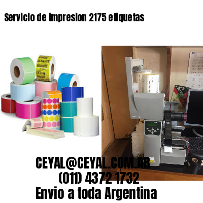 Servicio de impresion 2175 etiquetas