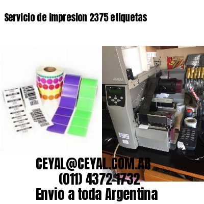 Servicio de impresion 2375 etiquetas