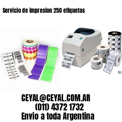 Servicio de impresion 250 etiquetas