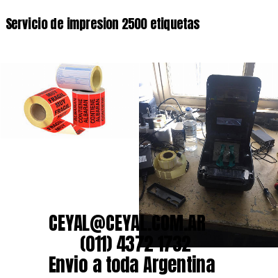 Servicio de impresion 2500 etiquetas