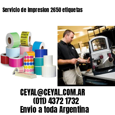 Servicio de impresion 2650 etiquetas