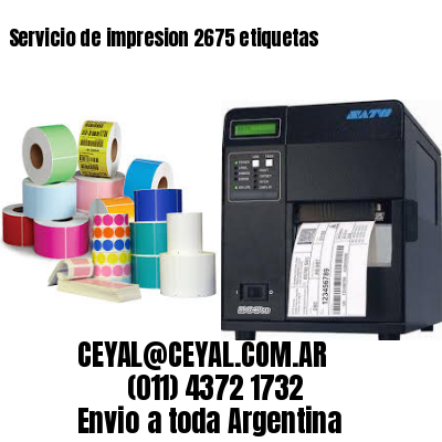 Servicio de impresion 2675 etiquetas