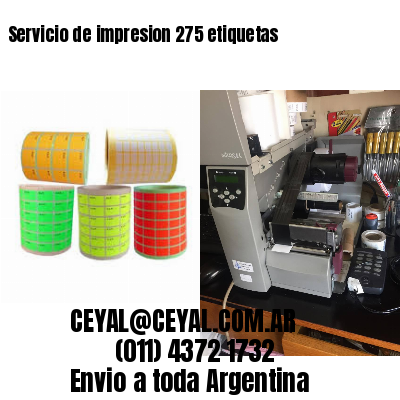 Servicio de impresion 275 etiquetas