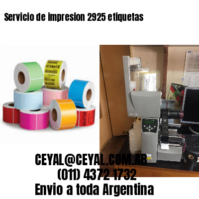 Servicio de impresion 2925 etiquetas