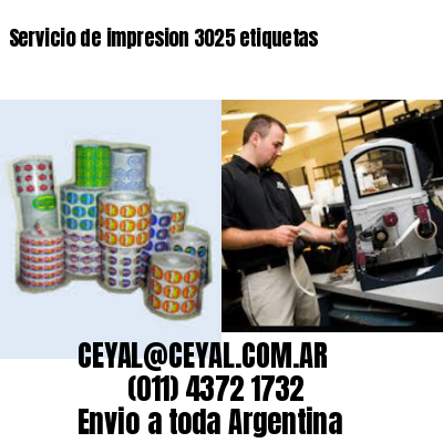 Servicio de impresion 3025 etiquetas