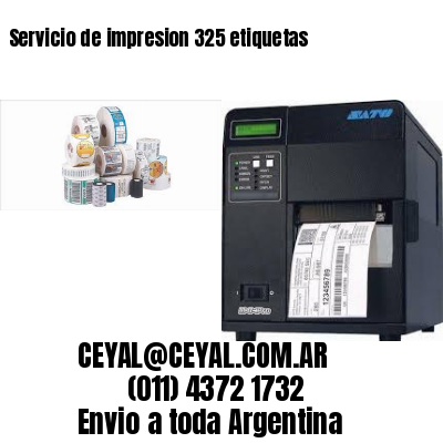 Servicio de impresion 325 etiquetas