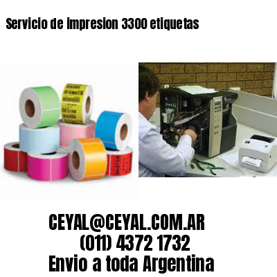 Servicio de impresion 3300 etiquetas