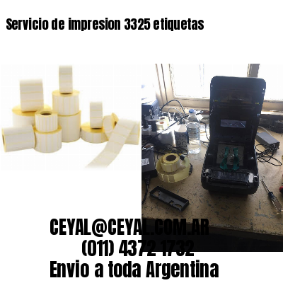 Servicio de impresion 3325 etiquetas
