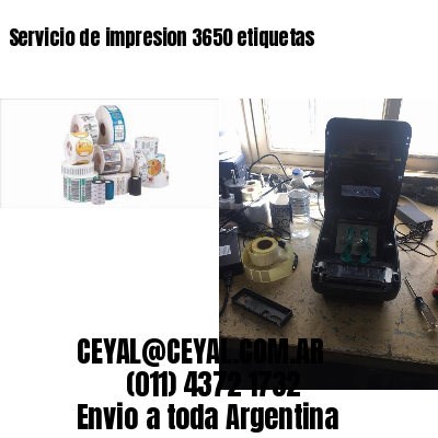 Servicio de impresion 3650 etiquetas
