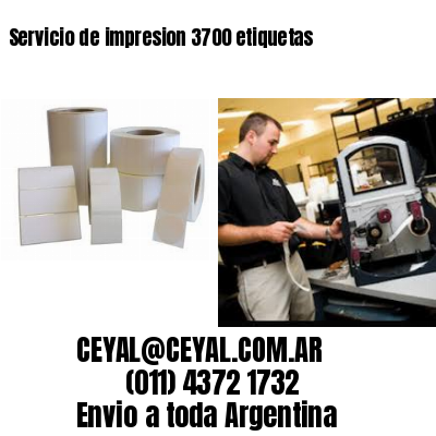 Servicio de impresion 3700 etiquetas