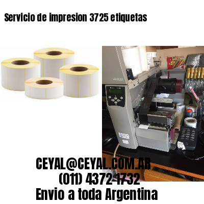 Servicio de impresion 3725 etiquetas