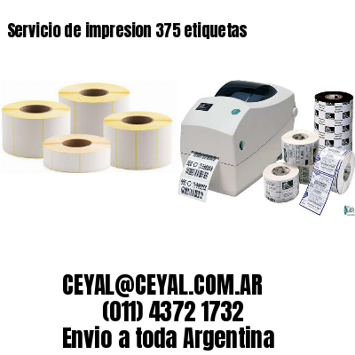 Servicio de impresion 375 etiquetas