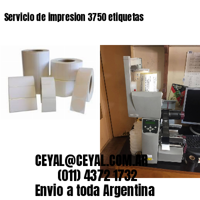 Servicio de impresion 3750 etiquetas