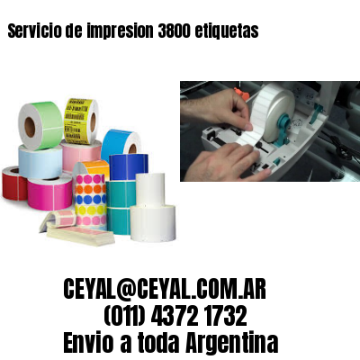 Servicio de impresion 3800 etiquetas