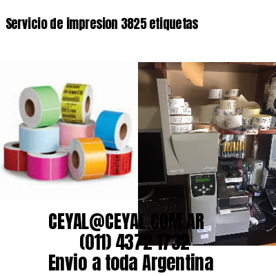 Servicio de impresion 3825 etiquetas