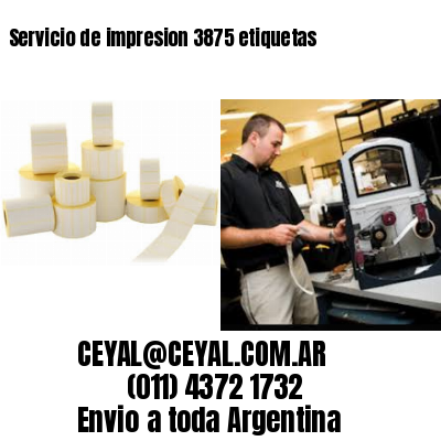 Servicio de impresion 3875 etiquetas