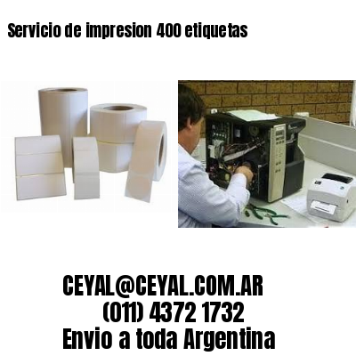 Servicio de impresion 400 etiquetas