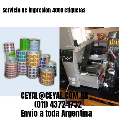 Servicio de impresion 4000 etiquetas