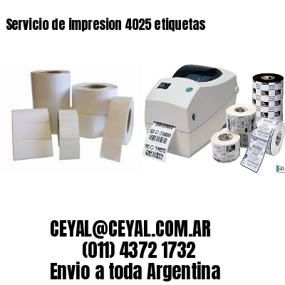 Servicio de impresion 4025 etiquetas