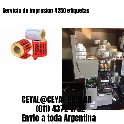 Servicio de impresion 4250 etiquetas