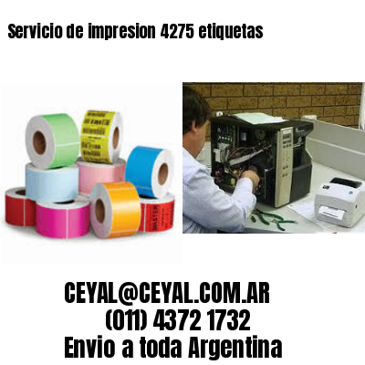 Servicio de impresion 4275 etiquetas