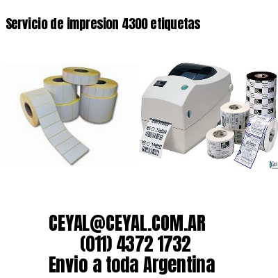 Servicio de impresion 4300 etiquetas