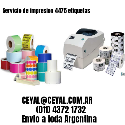 Servicio de impresion 4475 etiquetas