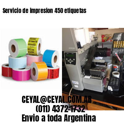 Servicio de impresion 450 etiquetas