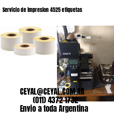 Servicio de impresion 4525 etiquetas