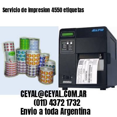 Servicio de impresion 4550 etiquetas
