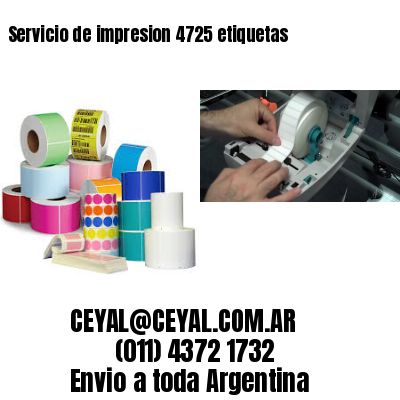 Servicio de impresion 4725 etiquetas